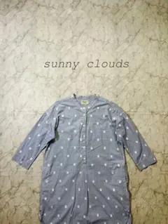 sunny clouds ストライプ×ドット ワンピース LT