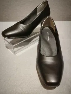 【最安】ASICS Lady Worker 黒 パンプス 22.5cm