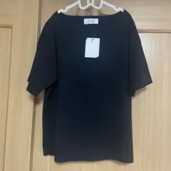 新品タグ付き　OPAQUE CLIP ブラック 半袖トップス　サマーニット
