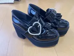 夢展望DearMyLoveディアマイラブパールハート厚底ローファーパンプスのサムネイル