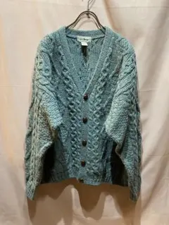 エルエルビーン　アイルランド製アランニットカーディガン　LL BEAN セーター