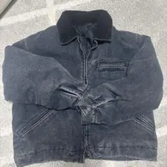 ダークブルー デニムジャケット コーデュロイ襟