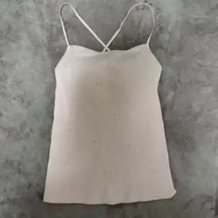 パール付き リブブラトップ ピンクのサムネイル
