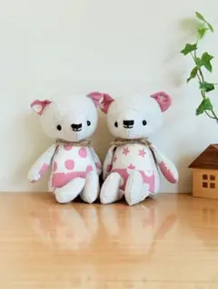【ハンドメイド】クマのぬいぐるみペア