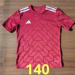 adidas 幾何学模様 Tシャツ 160cm 赤