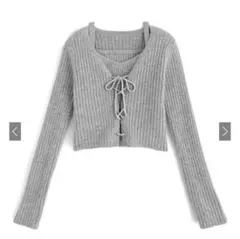 GRL レースアップトップス×キャミニットアンサンブル