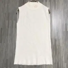 SERIES ハイネック ノースリーブニット　【美品】　白　F