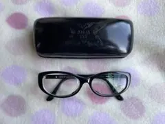 ANNA SUI メガネ ブラック キャットアイ ケース付き