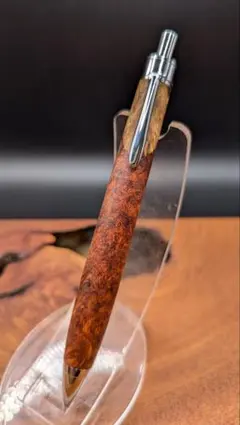 668超極上　本花梨　紅白　瘤杢　木軸シャーペン　ボールペン