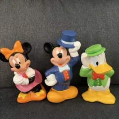 ディズニー 貯金箱 3体セット ミッキー ミニー ドナルド　旧東京三菱銀行のサムネイル