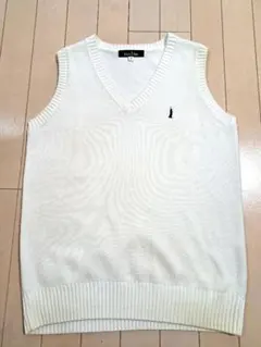 EASTBOY ホワイト白 Vネック ベスト Mサイズ　イーストボーイ