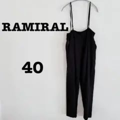 177【即日配送】RAMIRAL ブラック サロペット サイズ40