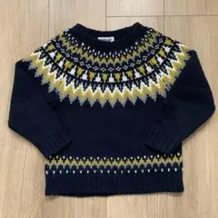 SHOO-LA-RUE ネイビーノルディック柄 セーター 110cm