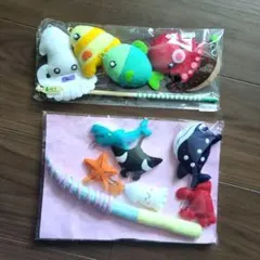 海の生き物 ぬいぐるみセット　さかなつり