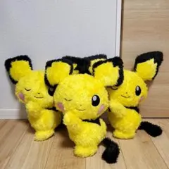 ポケモン　めちゃもふぐっと　くつろぎタイムぬいぐるみ～ピチュー～　　計3体
