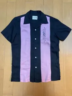 HYSTERIC GLAMOUR 半袖アロハシャツ ブラック ピンク Sのサムネイル