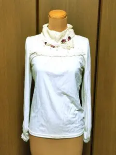 axes femme アクシーズファム タートルネック ホワイト Mサイズ