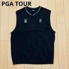 PGA TOUR ニットベスト　ブラック　Lサイズ