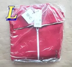 ユニクロC ミラノリブフルジップカーディガン L レッドUNIQLOC