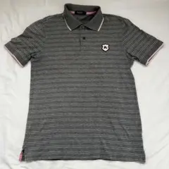 BURBERRY BLACK LABEL ポロシャツ グレー ボーダー Lのサムネイル
