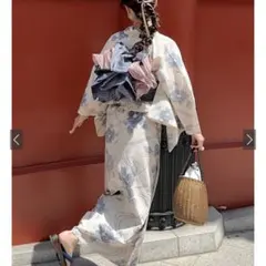 ぼかし花柄浴衣セット　即購入○のサムネイル