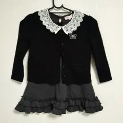 110　グレーワンピース＆カーディガン