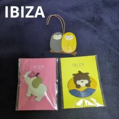 IBIZA イビサ バッグチャーム マスコット 花柄ポーチとクマ型チャーム