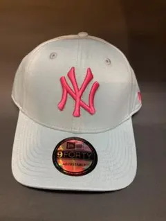 New EraニューエラLight Blue色Pink刺繍キャップフリーサイズ