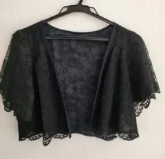 ※日本製※キャリアンレースボレロ　袖付きブラック