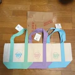 新作　トレーダージョーズ　ミニトート3色組　ランチトート　紙袋付き