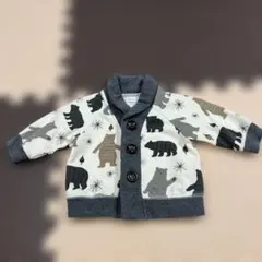 【美品】コンビミニ くま柄カーディガン 70cm