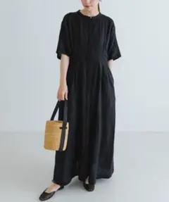 新品 スピックアンドスパン C/Rボイルタックノースリーブワンピース