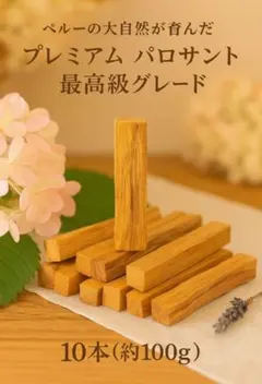 ペルー産プレミアムパロサントスティック☆高品質ハンドカット浄化香10木説明書付