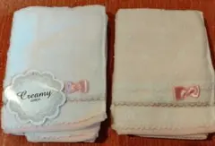 Creamy cotton ピンクタオル2枚セット