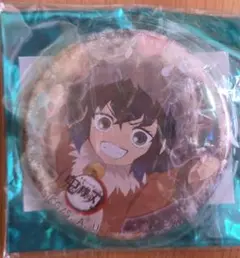 鬼滅の刃 クリスマス缶バッジ 嘴平伊之助 ホロ