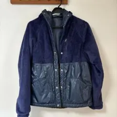 ノースフェイスナイロンジャケット フリースコンビ ネイビー