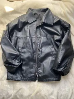 【値下げしました】黒のレザージャケット Mサイズ