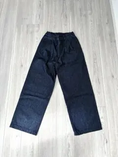 GU デニムツータックバギースラックス　XS