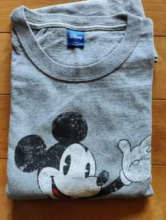 Disney ミッキーマウス 長袖Tシャツ L グレー