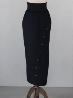 ポワ　ボタンラインスカート　ブラック　Sサイズ　pois ポワ ボタンラインスカート ブラック Sサイズ pois | Mercari