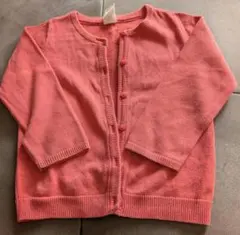 H&M サーモンピンク カーディガン 90