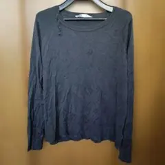 ZARA 黒 長袖Tシャツ M