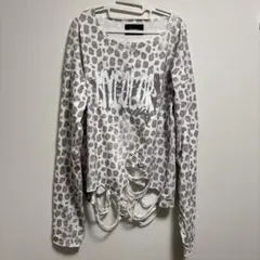 【GRANCY】総柄ラインストーングラフィックロンT