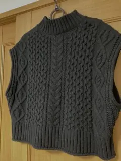 green label relaxing＊ローゲージALANショートニットベスト