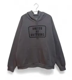 US古着 スウェット パーカー XL チャコールグレー 大きめ メンズ 裏起毛