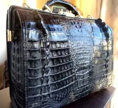 ボストン鞄店製　全ワニ革、ハンドメイド　ダレスバッグ　美品