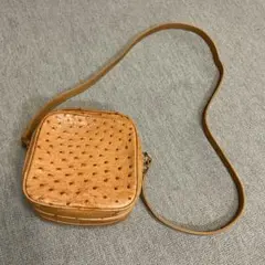 タルタル様専用　オーストリッチ斜めがけショルダー(サフラン)