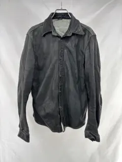 GIORGIO BRATOレザーシャツ ダークグレー サイズ48