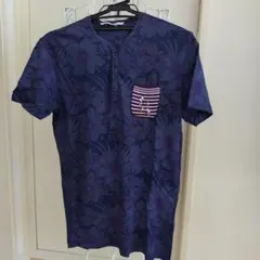 DANIELE ALESSANDRINI ネイビー花柄Tシャツのサムネイル