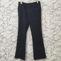 グッチ GUCCI スラックス パンツ ゴールドボタン トムフォード期 黒 38